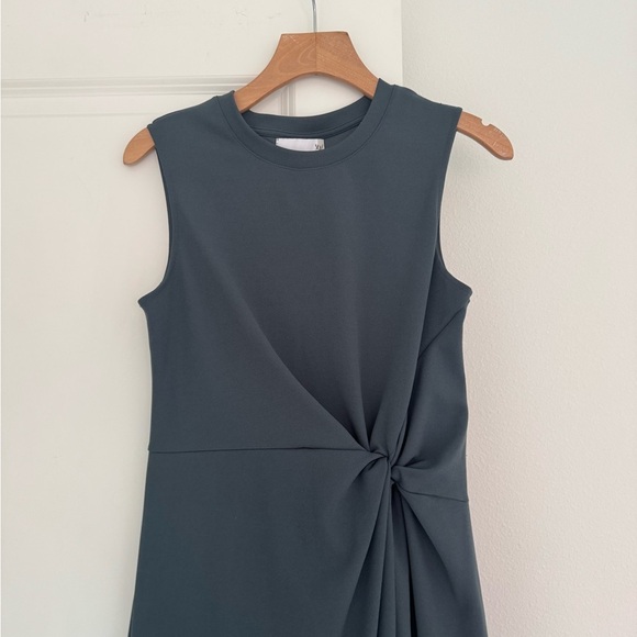 Nordstrom Rack brand women’s gray blue twist front midi sleeveless dress SMALL - Picture 5 of 6